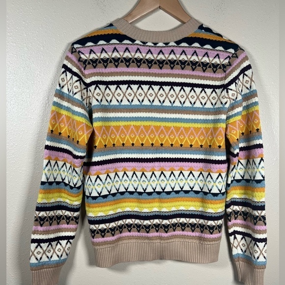 Minnie Rose Cotton Fairisle Crew Size Small - Picture 3 of 9